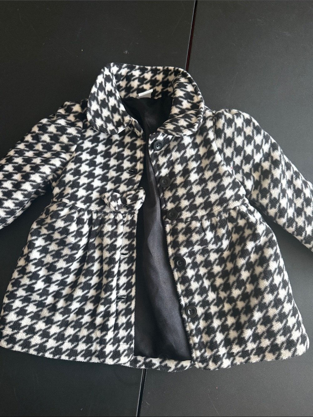 healthtex Black & White Houndstooth Girls Peacoat